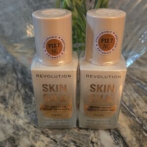 Revolution Skin Silk Radiant Satin Serum Foundation — Beige Cap & Gold Label